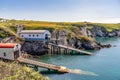 The two lifeboat stations in St Justinians, Wales Royalty Free Stock Photo